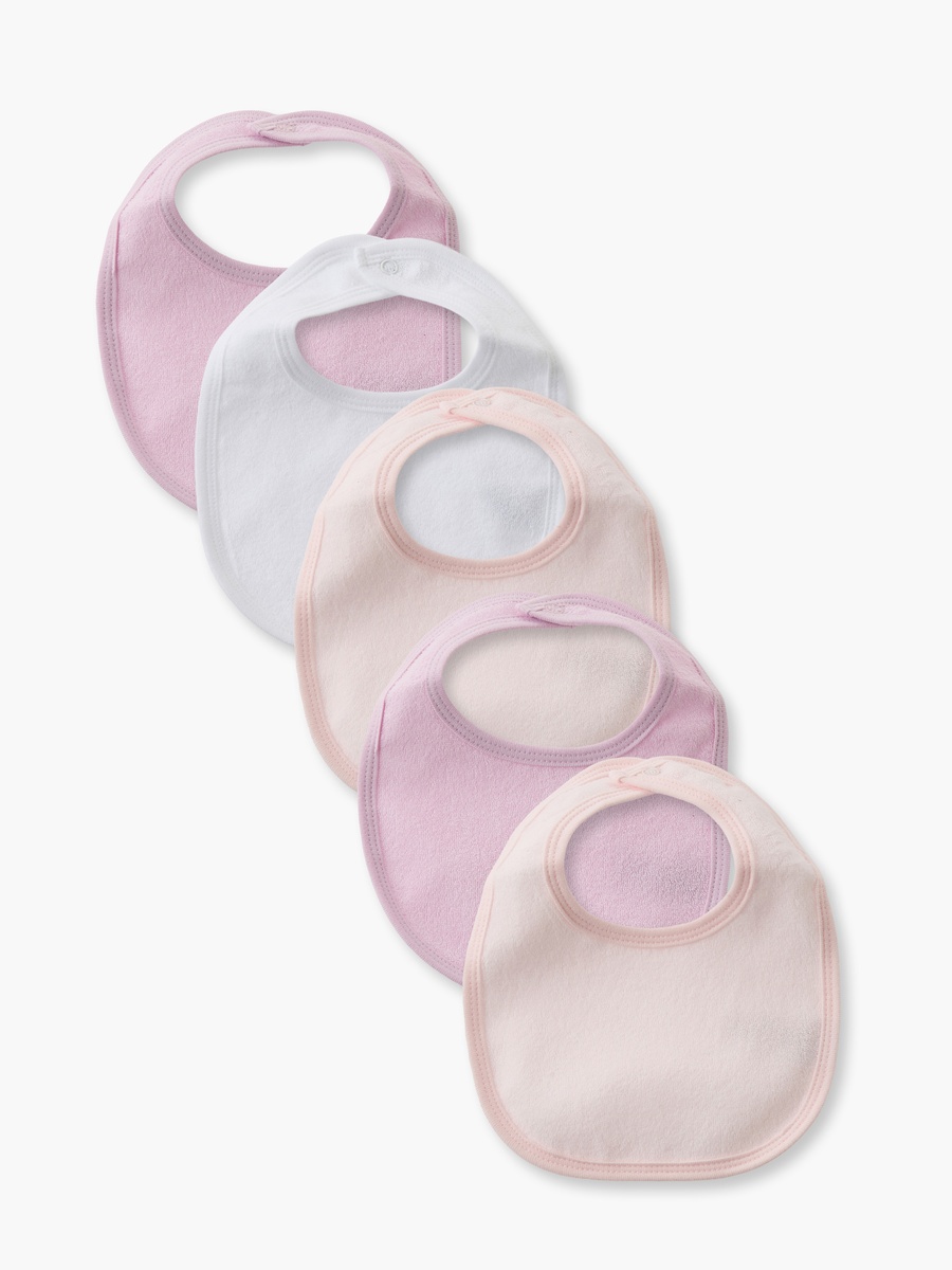 Pack of 5 Baby Bib with Snap Button Closure