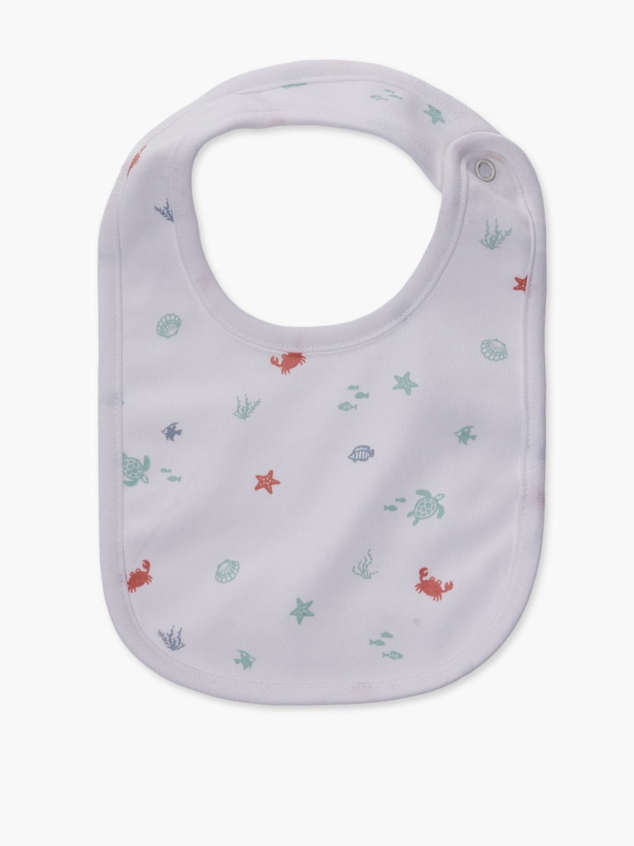 Pack of 2 Baby Bib with Aquatic Print