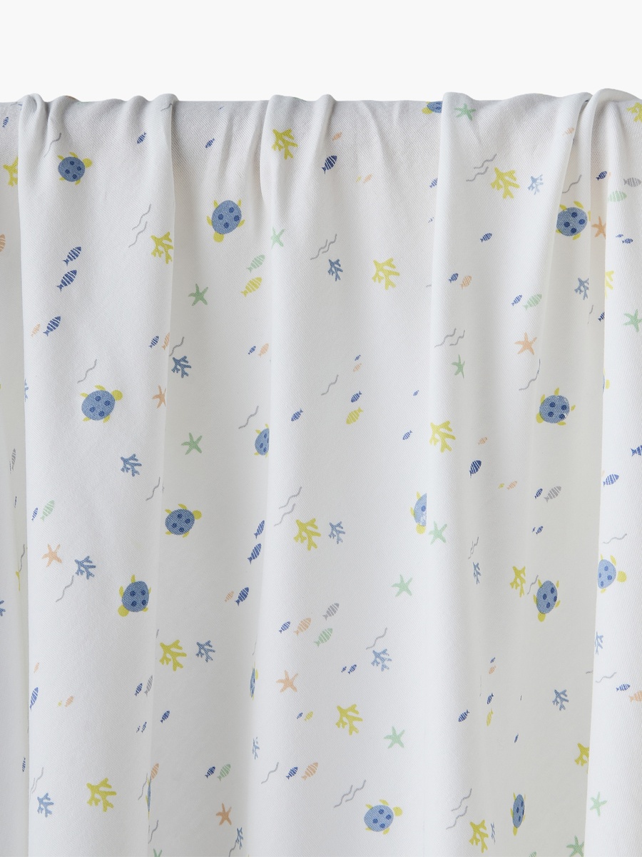 Cotton Underwater Print Receiving Blanket