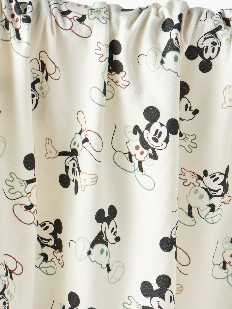 Cotton Mickey Mouse Print Hooded Receiving Blanket