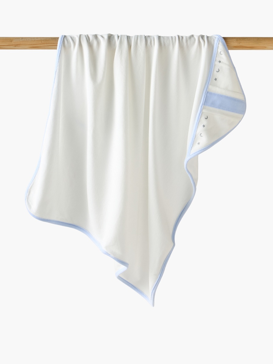 Cotton Embroidered Hooded Receiving Blanket