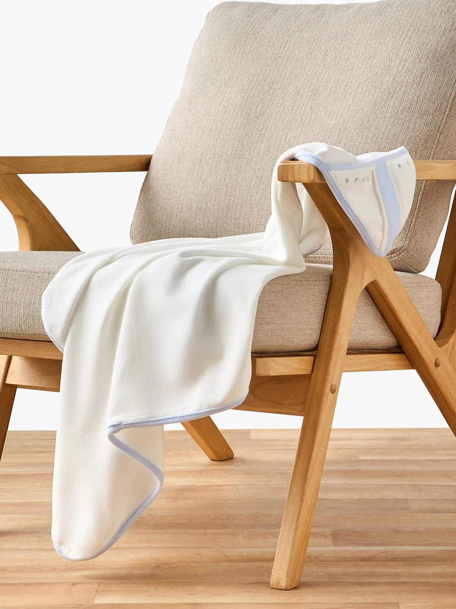 Cotton Embroidered Hooded Receiving Blanket