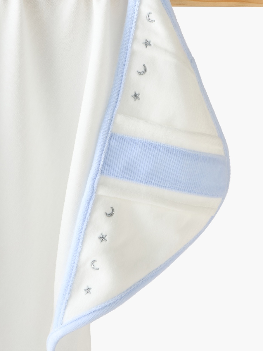 Cotton Embroidered Hooded Receiving Blanket