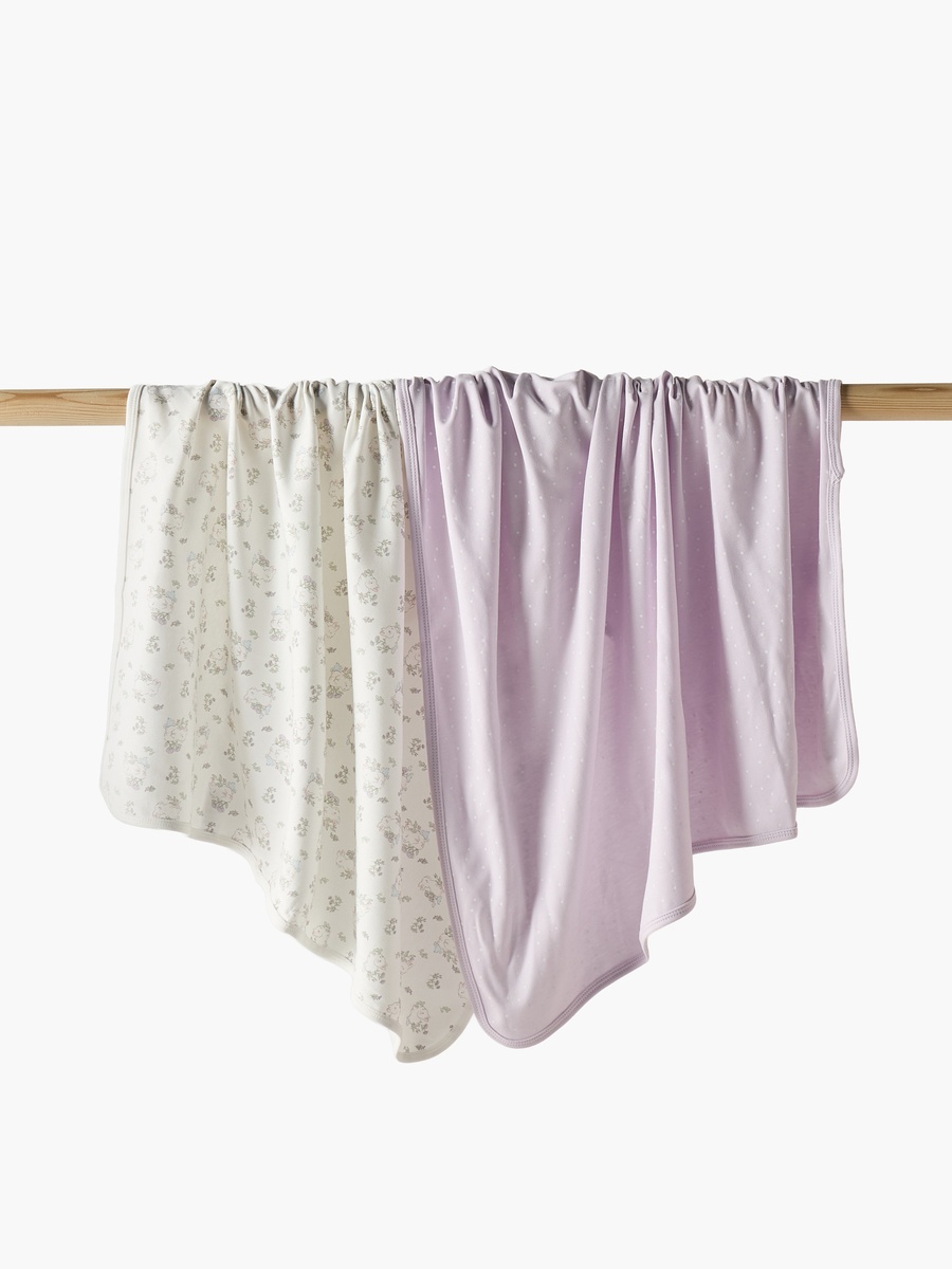 Cotton Printed Receiving Blanket  - Pack of 2