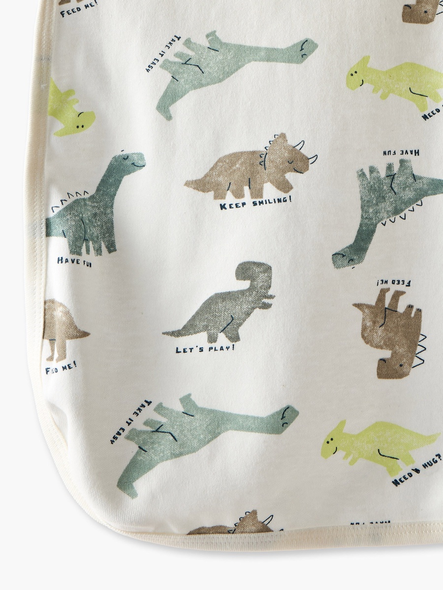 Cotton Dinosaur Print Receiving Blanket