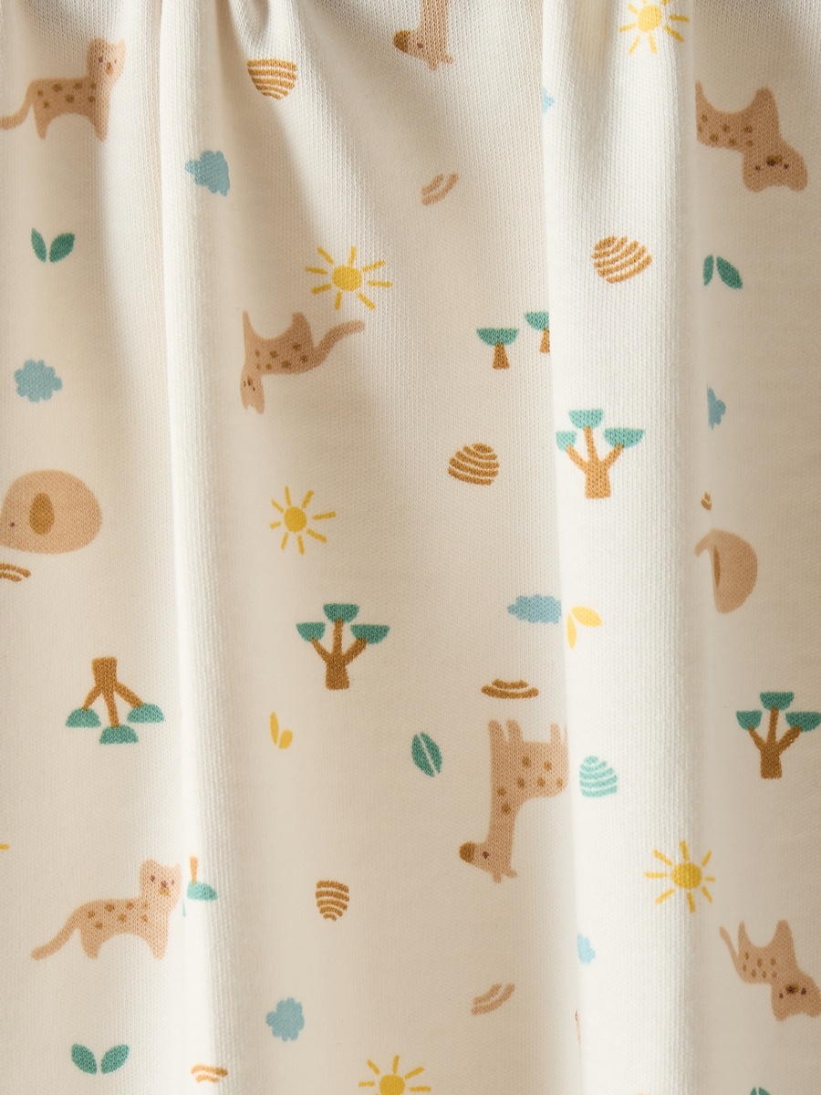 Cotton Safari Print Receiving Blanket