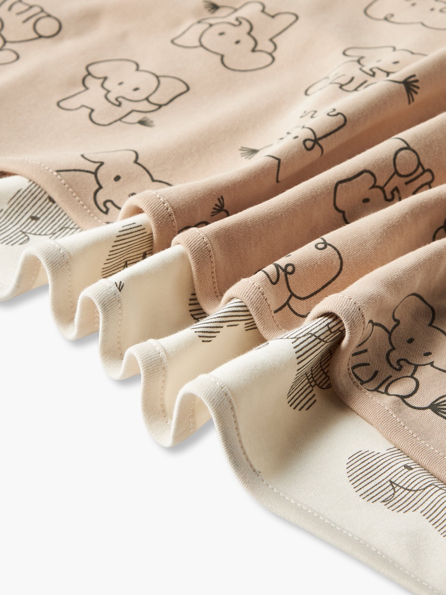 Pack of 2 Receiving Blanket with Elephant Print