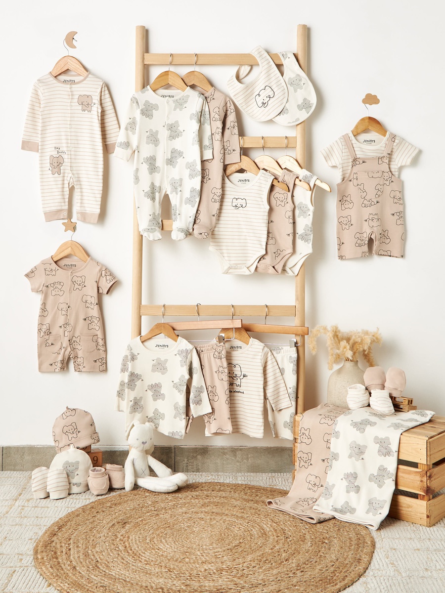 Pack of 2 Receiving Blanket with Elephant Print