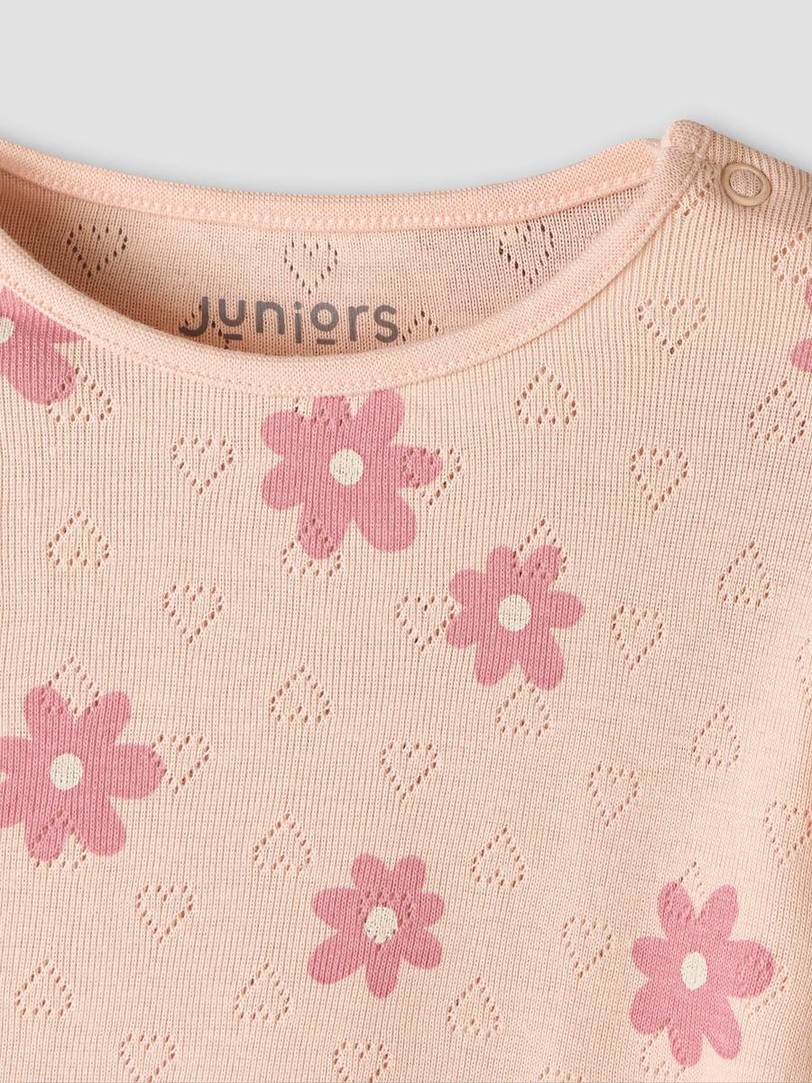 Cotton Long Sleeves Pyjama Set with Floral Print