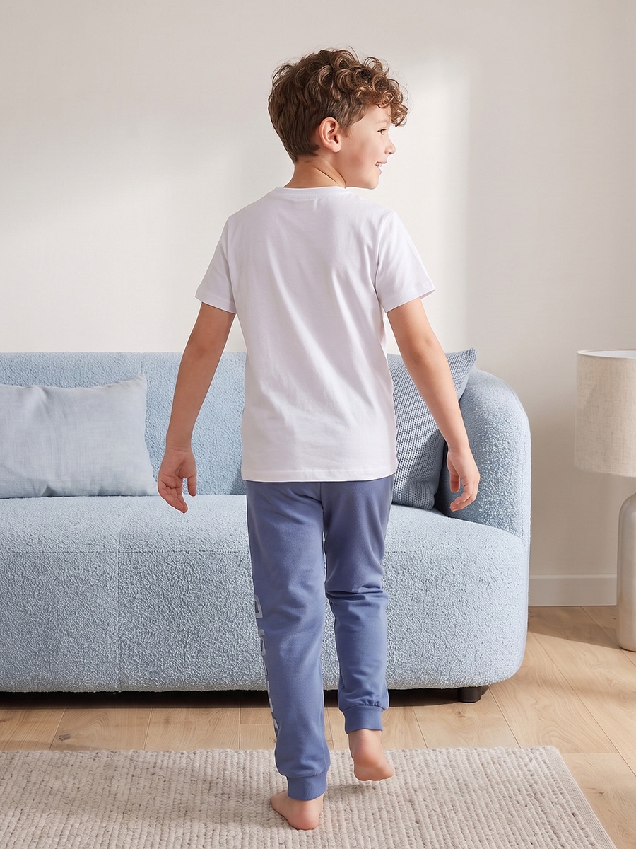 Pack of 3 Cotton Crew Neck Short Sleeves Pyjama Set with Gamer Print