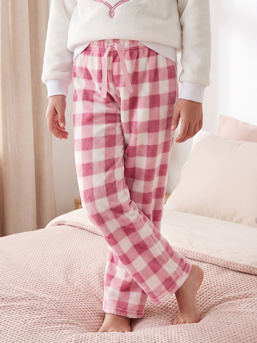 Crew Neck Long Sleeves Pyjama Set with Barbie Logo Embroidery