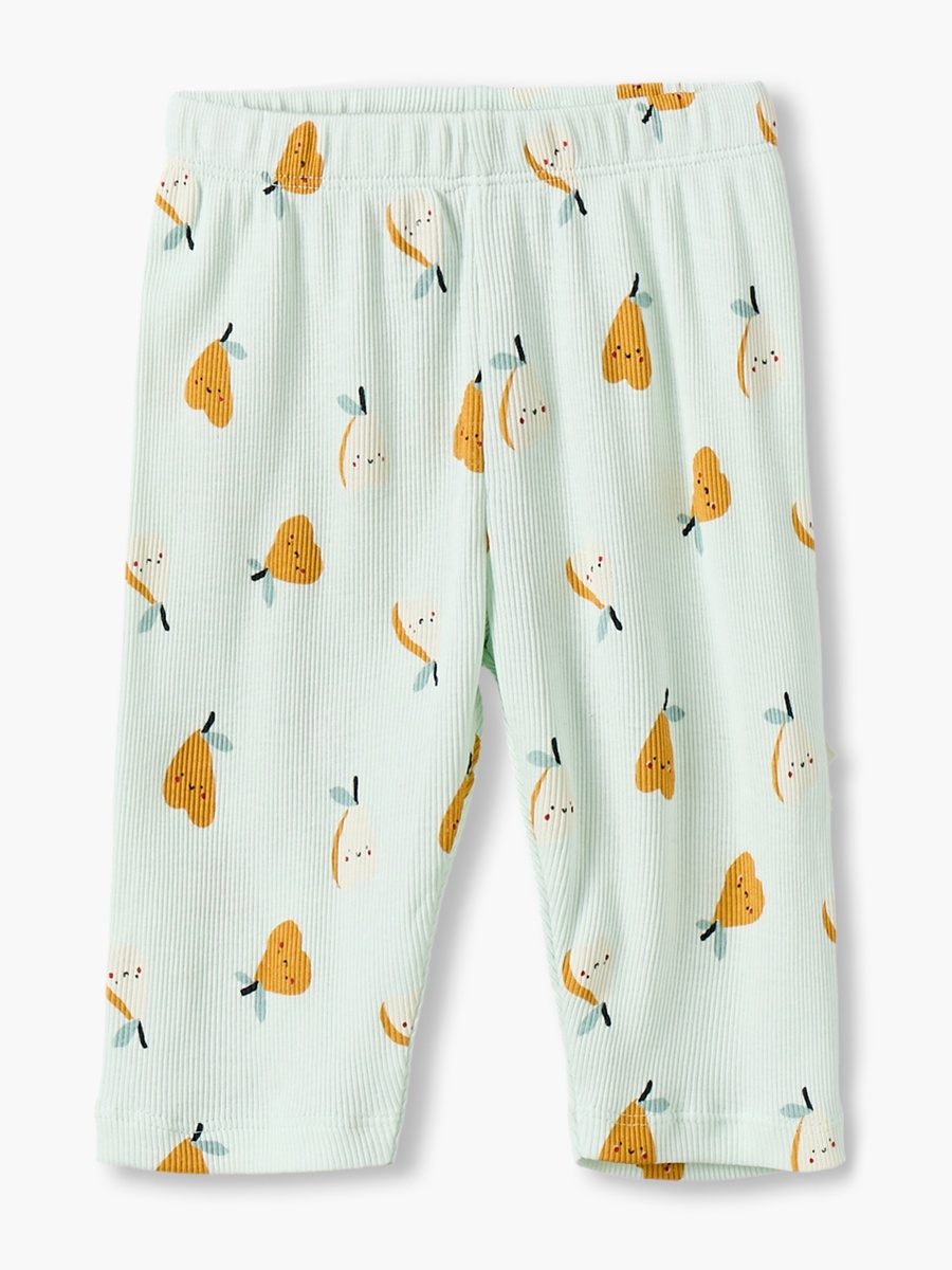 Cotton Crew Neck Long Sleeves Pyjama Set with Pear Print