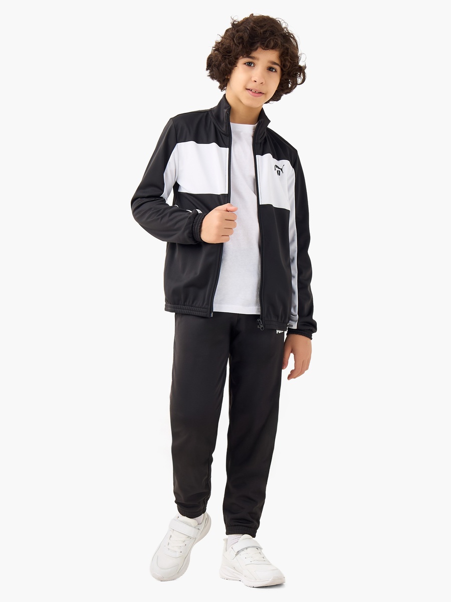Boys Jacket and Joggers Set with Logo Print - Cotton - Long Sleeves - High Neck