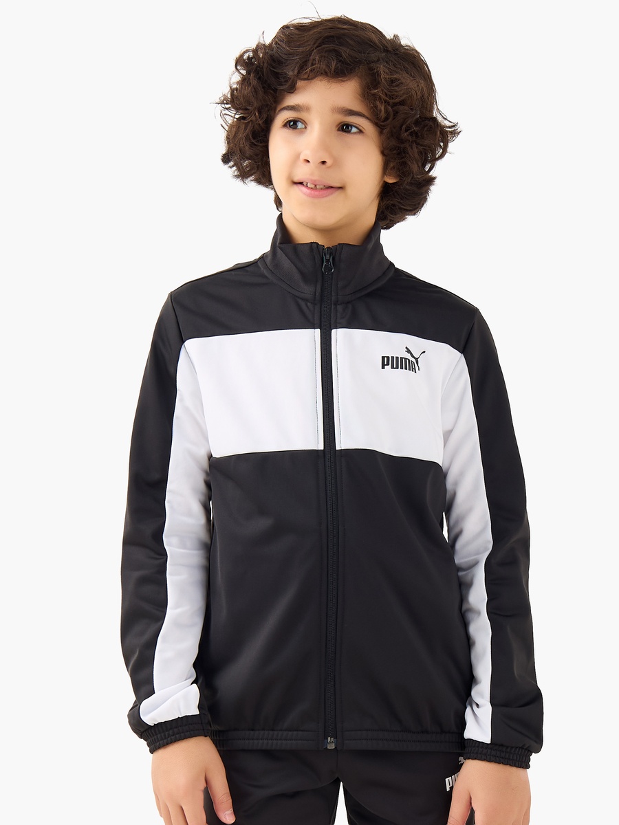 Boys Jacket and Joggers Set with Logo Print - Cotton - Long Sleeves - High Neck
