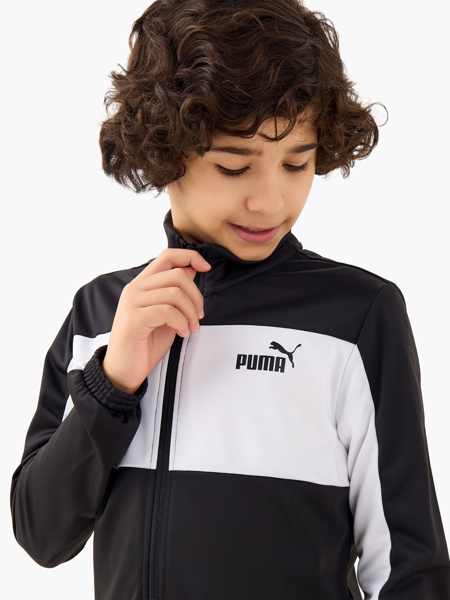 Boys Jacket and Joggers Set with Logo Print - Cotton - Long Sleeves - High Neck
