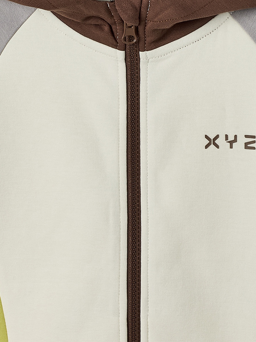 Hooded Long Sleeves Sweatshirt and Joggers Set with Panelled Detail