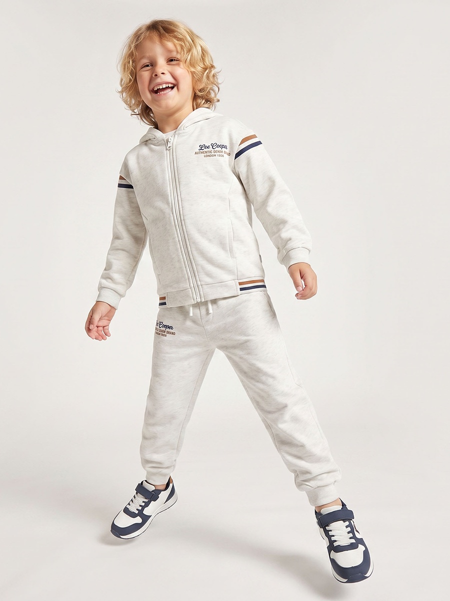 Hooded Neck Long Sleeves Hoodie and Joggers Set with Logo Embroidery