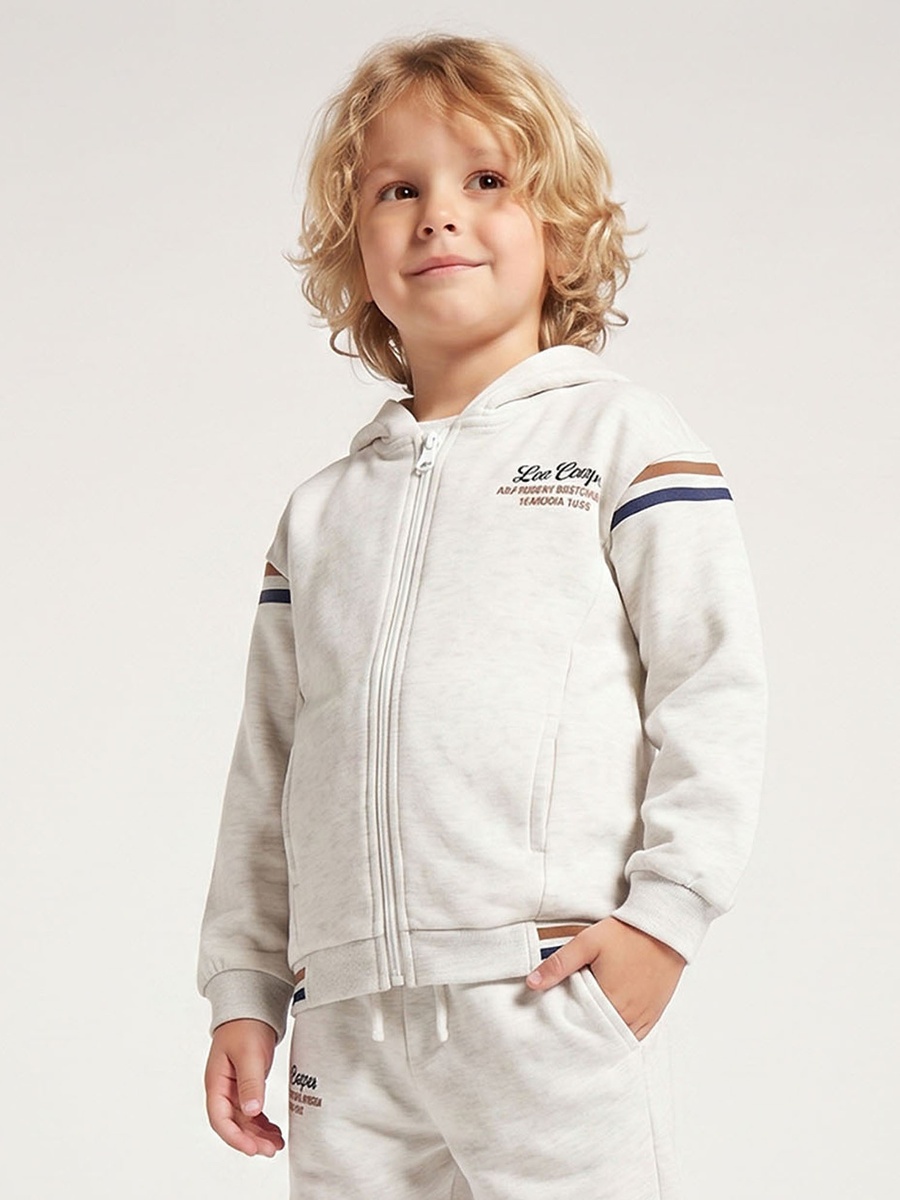 Hooded Neck Long Sleeves Hoodie and Joggers Set with Logo Embroidery