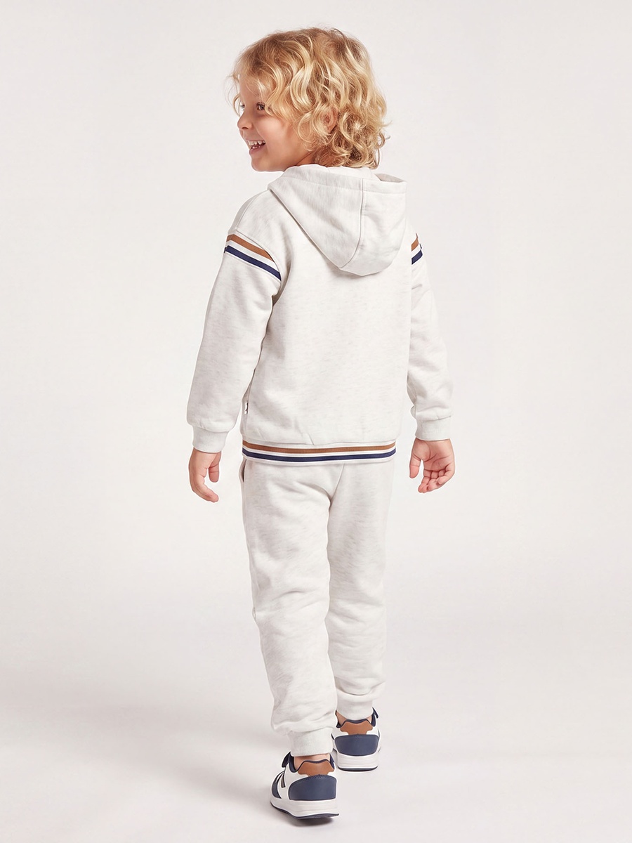 Hooded Neck Long Sleeves Hoodie and Joggers Set with Logo Embroidery