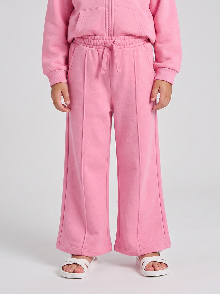Long Sleeves Zip Through Hoodie and Trousers Set with Bow Print