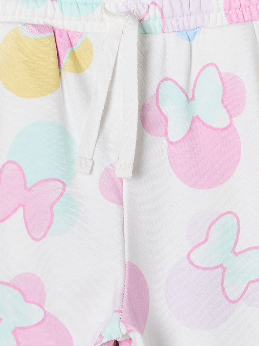 Crew Neck Long Sleeves Sweatshirt and Joggers Set with Bow Print