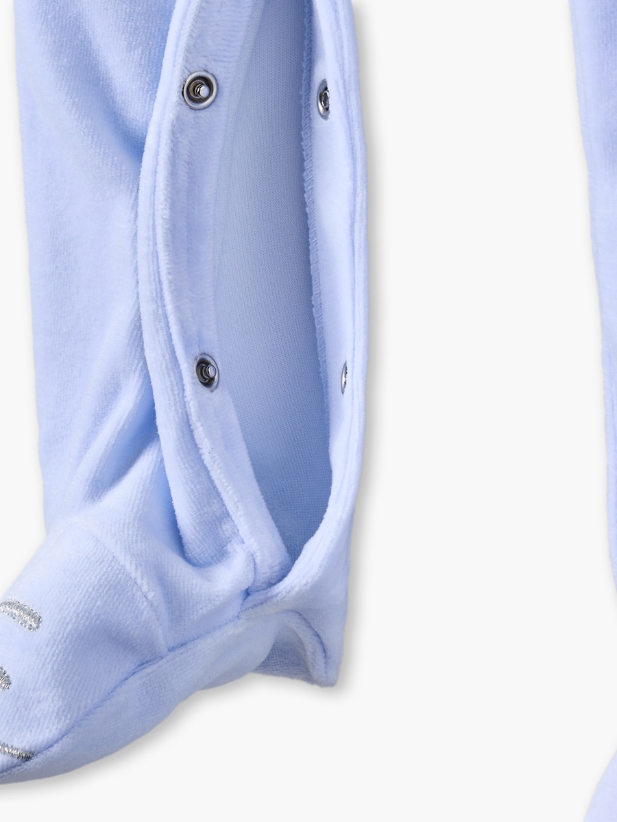 Cotton Collared Long Sleeves Sleepsuit with Snap Button Closure