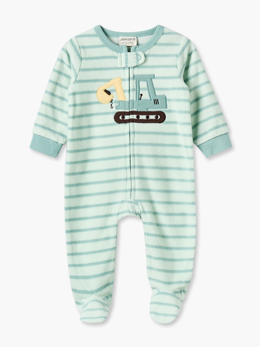 Pack of 2 Round Neck Long Sleeves Sleepsuit with Construction Print