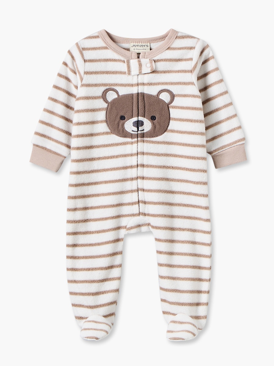 Pack of 2 Crew Neck Long Sleeves Sleepsuit with Teddy Bear Print