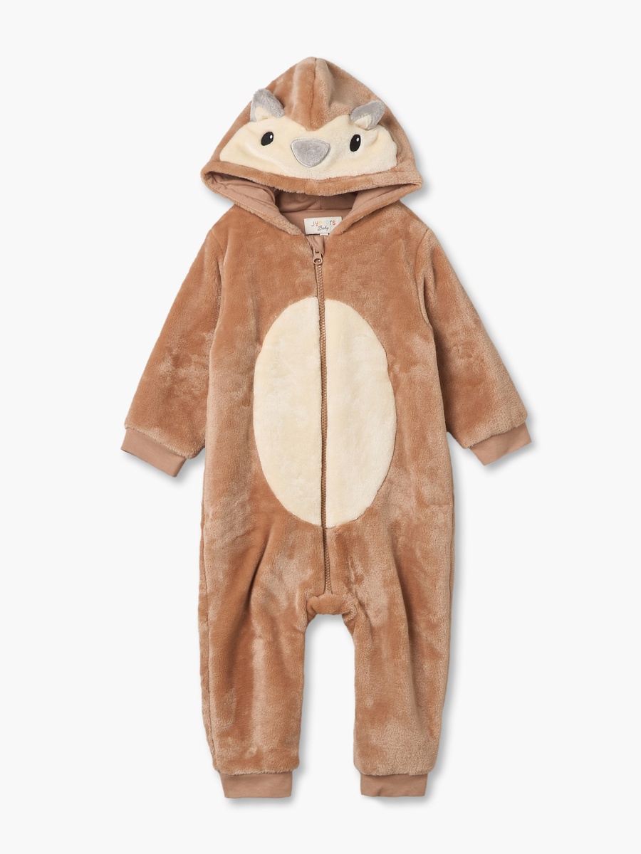 Hooded Long Sleeves Coverall with Panda Design