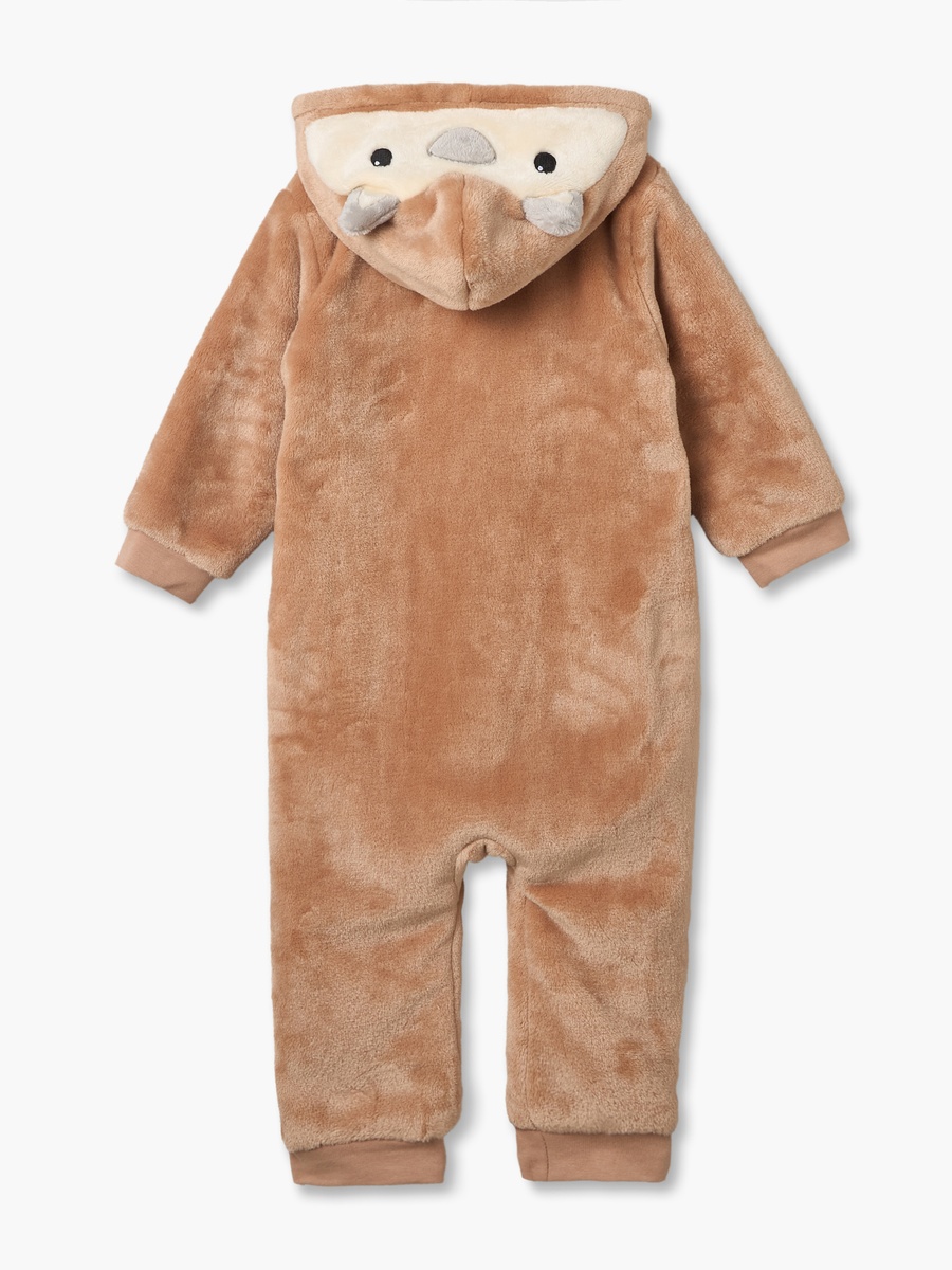 Hooded Long Sleeves Coverall with Panda Design
