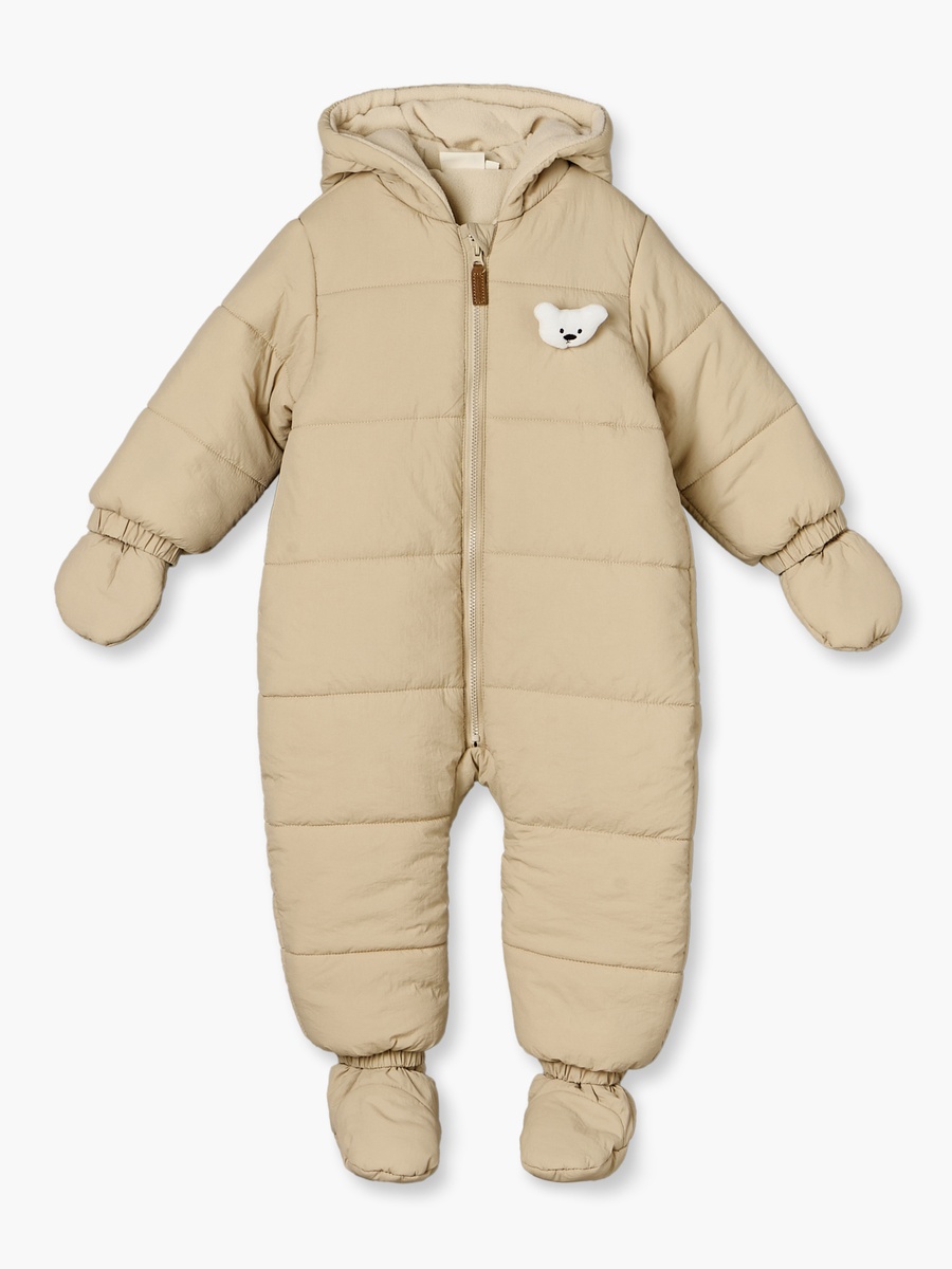 Hooded Neck Long Sleeves Coverall with Ear Applique