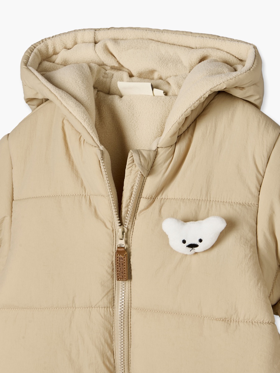 Hooded Neck Long Sleeves Coverall with Ear Applique