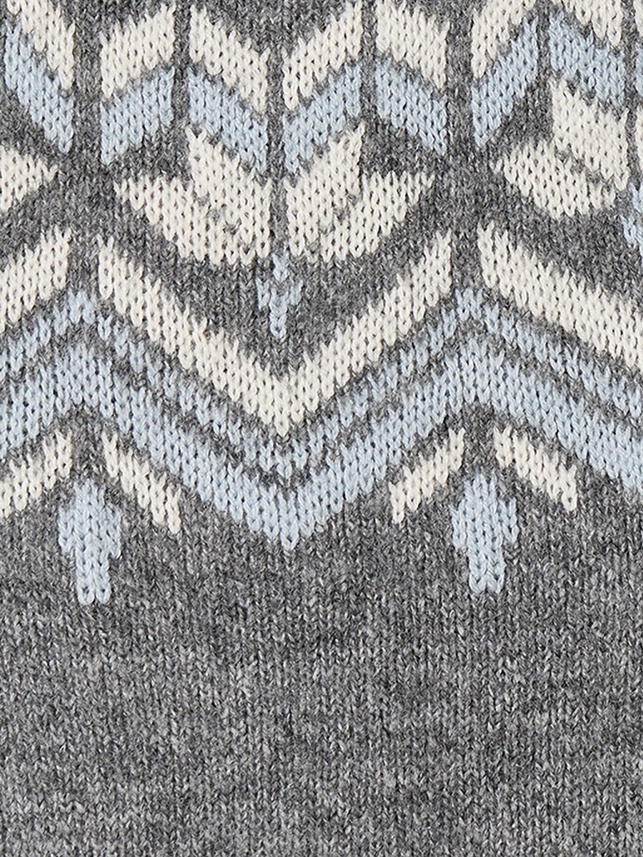 Geometric Print Sweater with Long Sleeves