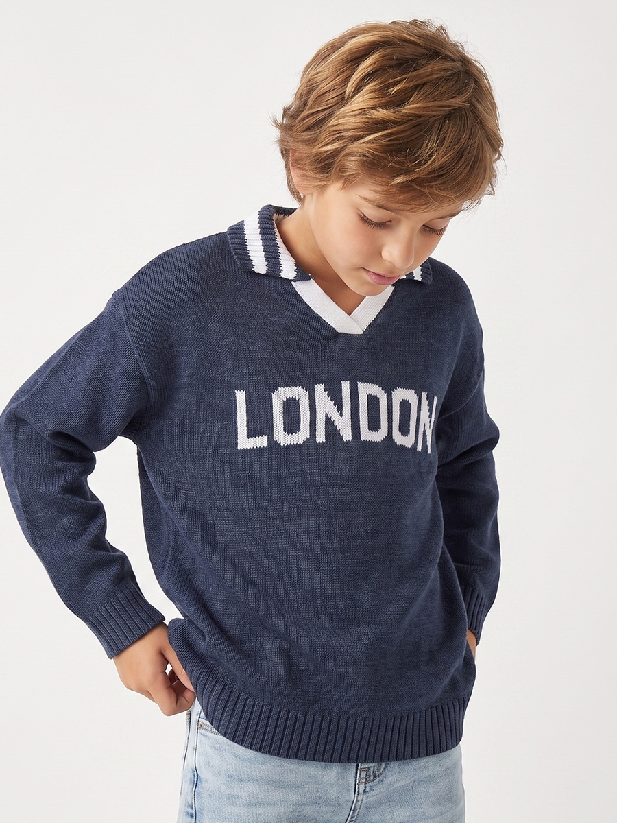 London Print Sweater with Long Sleeves