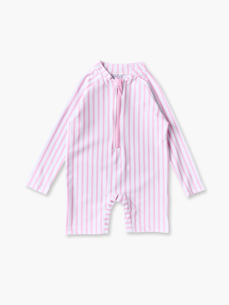 Mandarin Neck Long Sleeves Swimsuit with Towel and Sunglasses