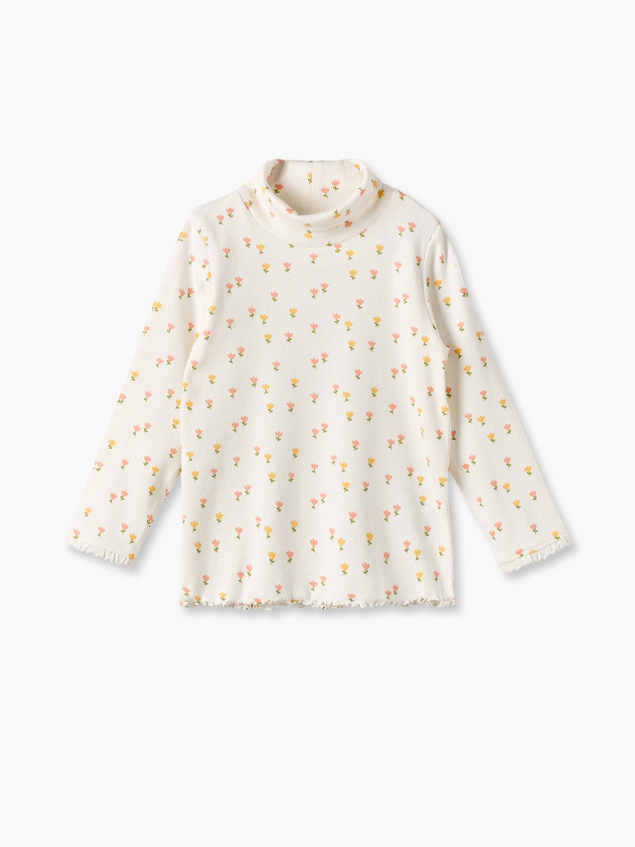 Pack of 2 Turtle Neck Long Sleeves Top with Floral Print