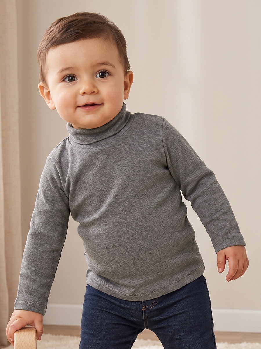 Pack of 2 Turtle Neck Long Sleeves T-Shirt