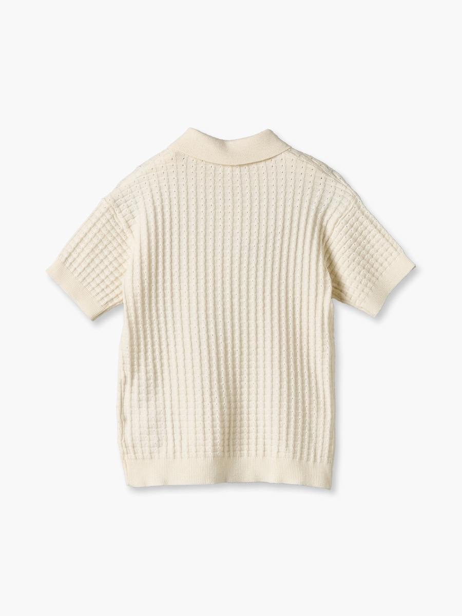 Short Sleeves Polo T-Shirt with Texture