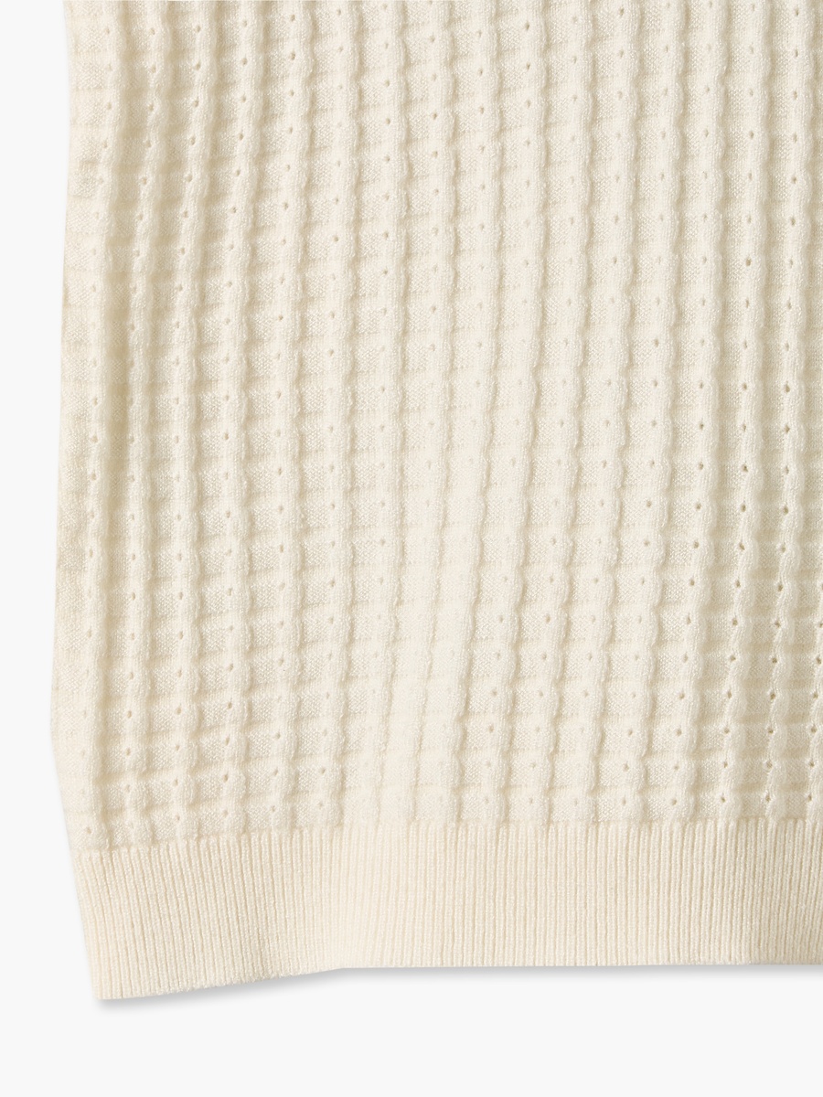 Short Sleeves Polo T-Shirt with Texture