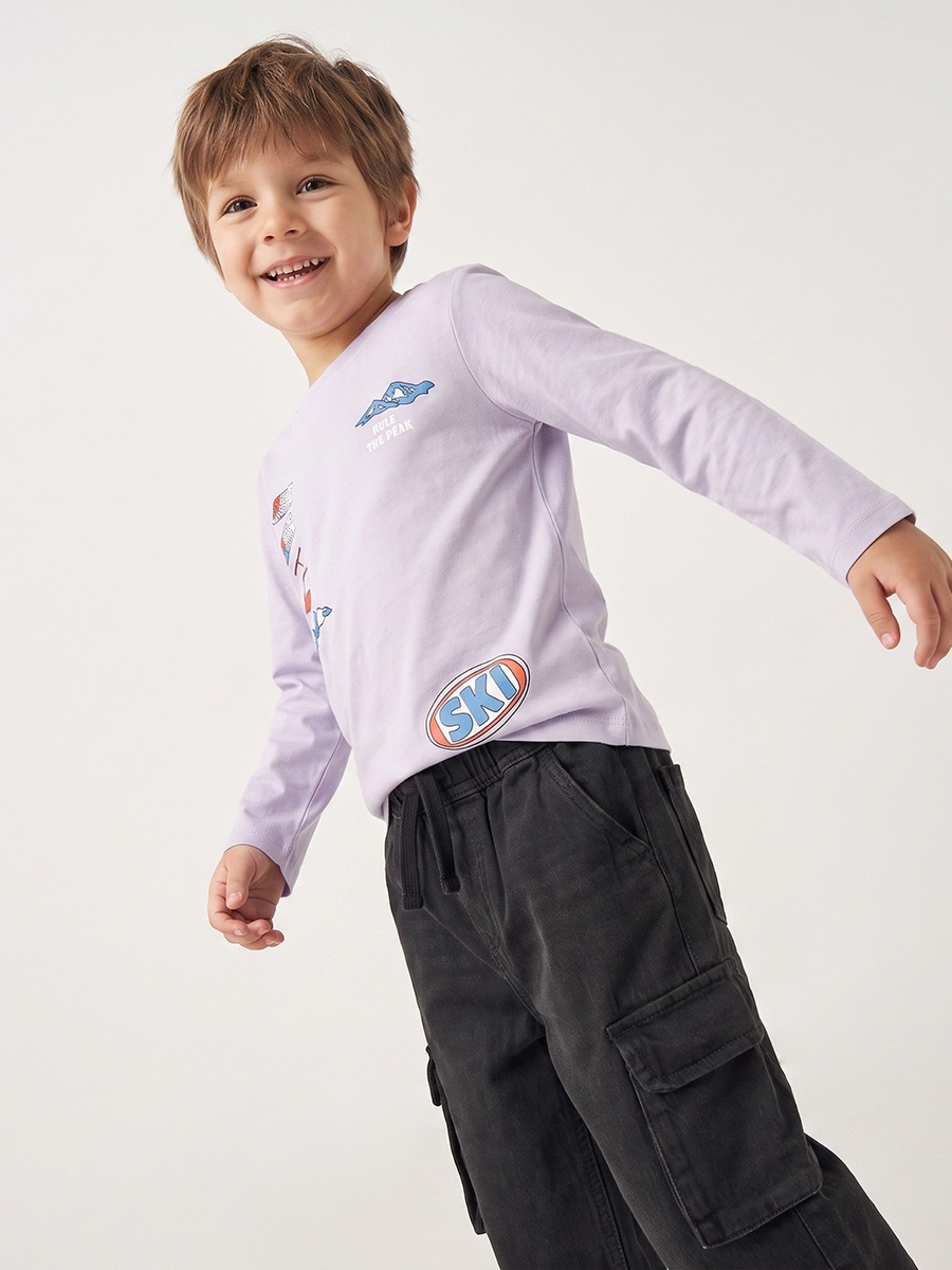 Crew Neck Long Sleeves T-Shirt with Graphic Print
