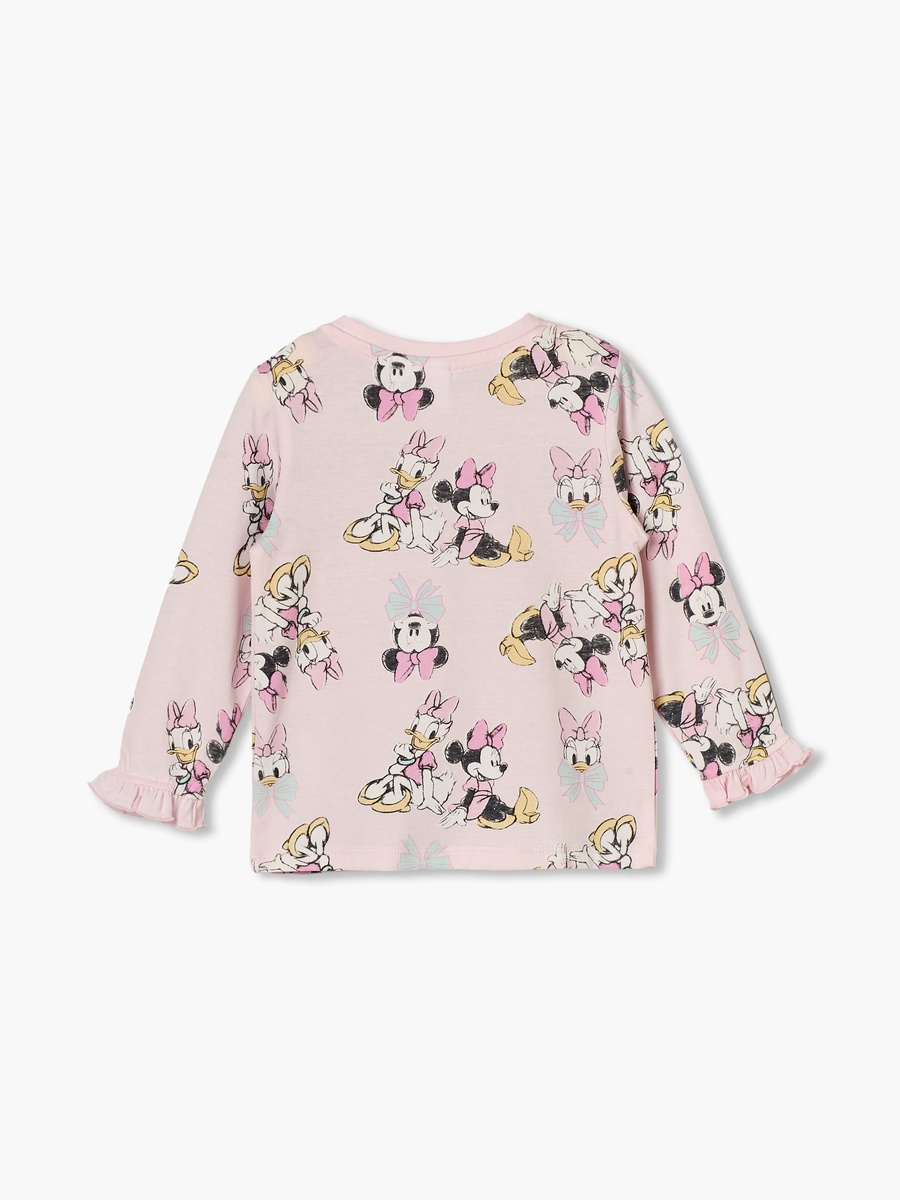 Pack of 2 Crew Neck Long Sleeves T-Shirt with Minnie Mouse and Daisy Print