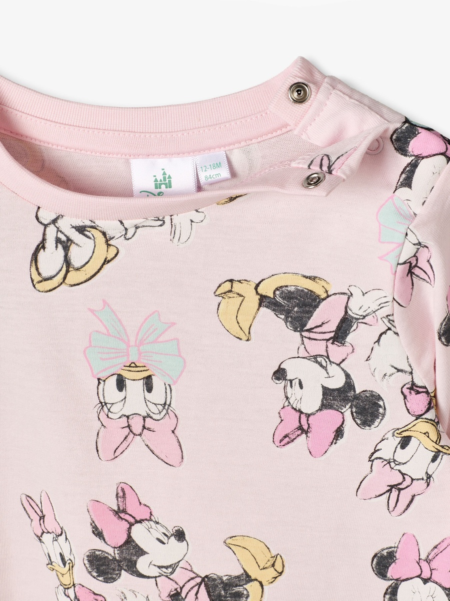 Pack of 2 Crew Neck Long Sleeves T-Shirt with Minnie Mouse and Daisy Print