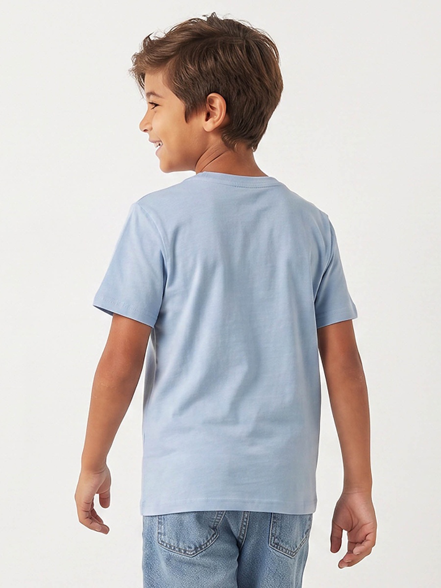 Crew Neck Short Sleeves T-Shirt with Slogan Print