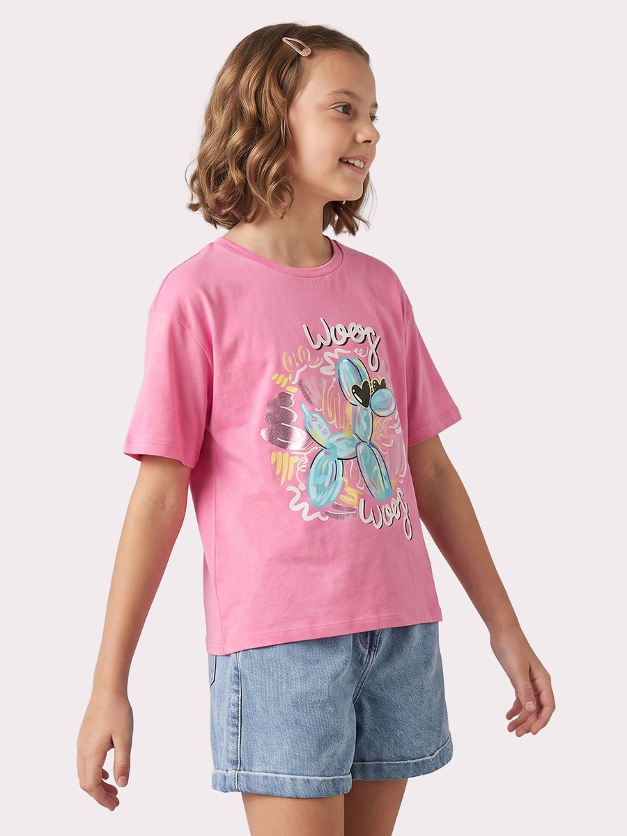 Crew Neck Short Sleeves T-Shirt with Graphic Print