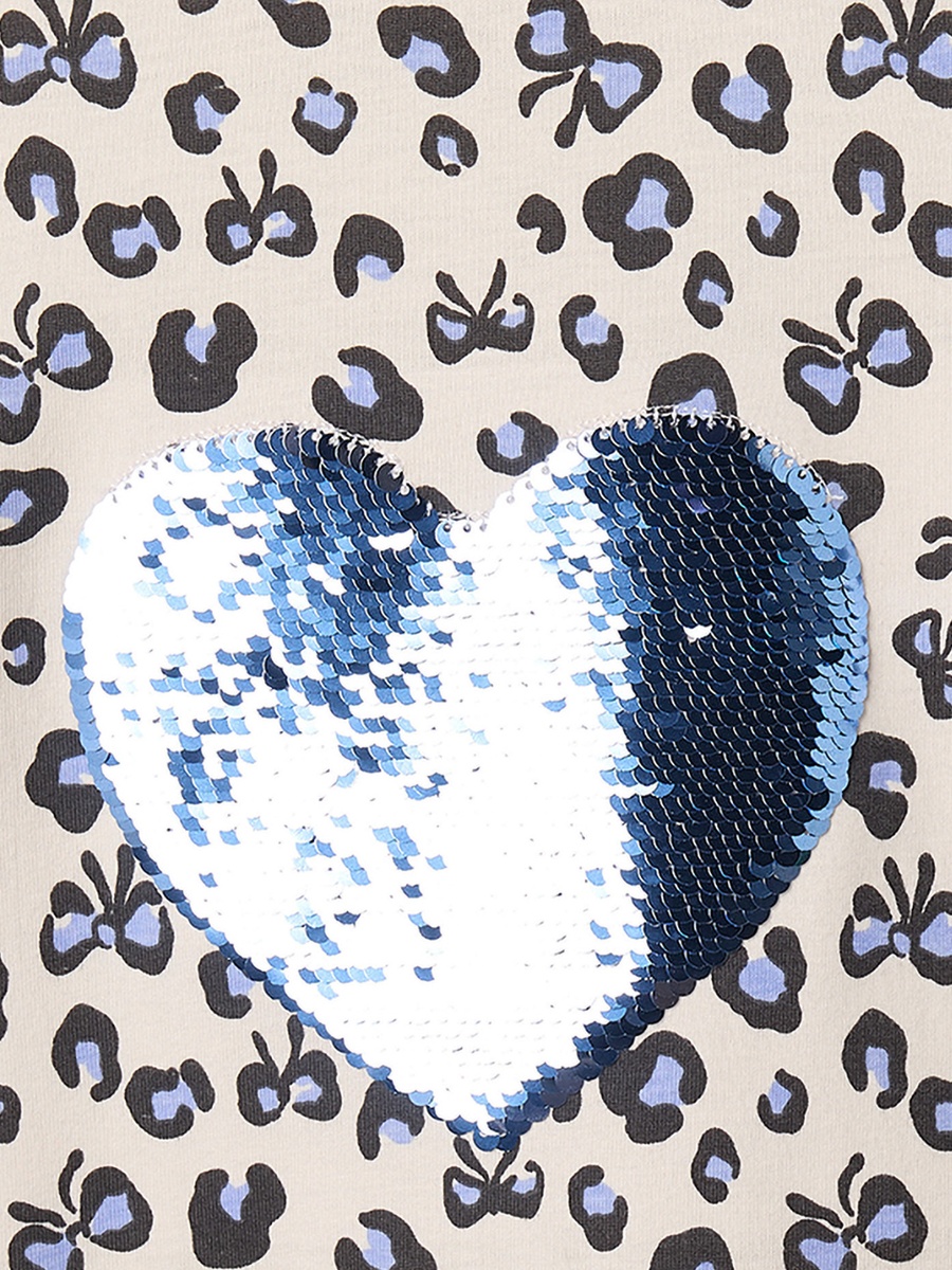 Crew Neck Short Sleeves T-Shirt with Butterfly Print