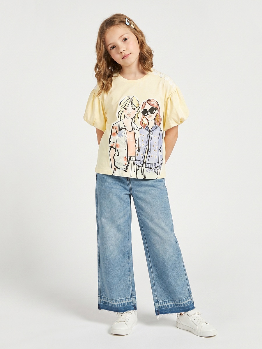 Crew Neck Short Sleeves T-Shirt with Graphic Print