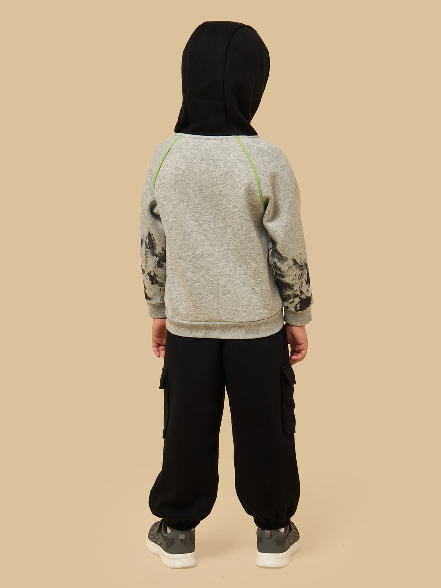 Graphic Print Hooded Sweatshirt and Joggers Set