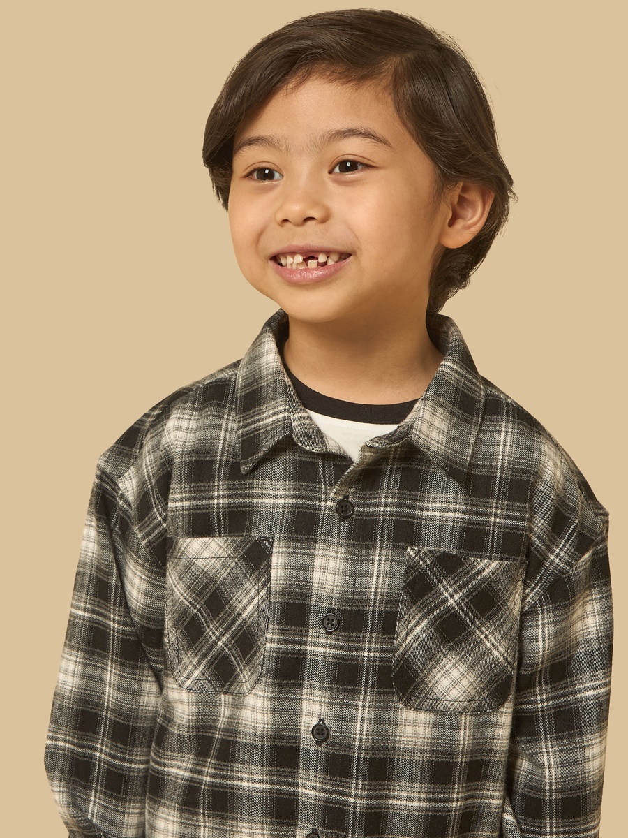 Checked Shirt with T-Shirt and Trousers