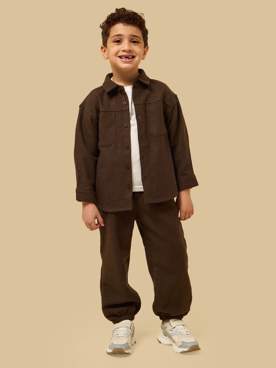 Felt Shirt and Joggers Set