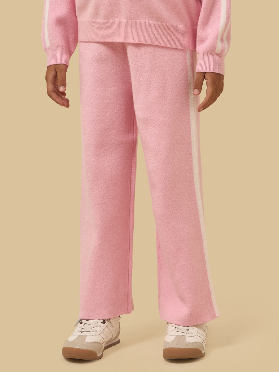 Varsity Print Sweater and Wide Leg Pants Set